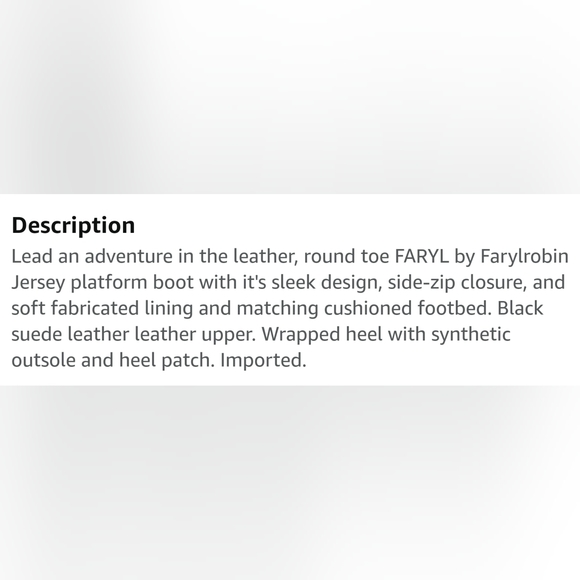 FARYL by Farylrobin Jersey Black Leather 7 M - Picture 6 of 6